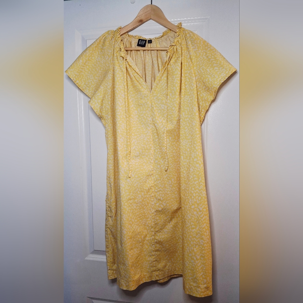 GAP Cotton Flutter Sleeve Mini Dress (XL)